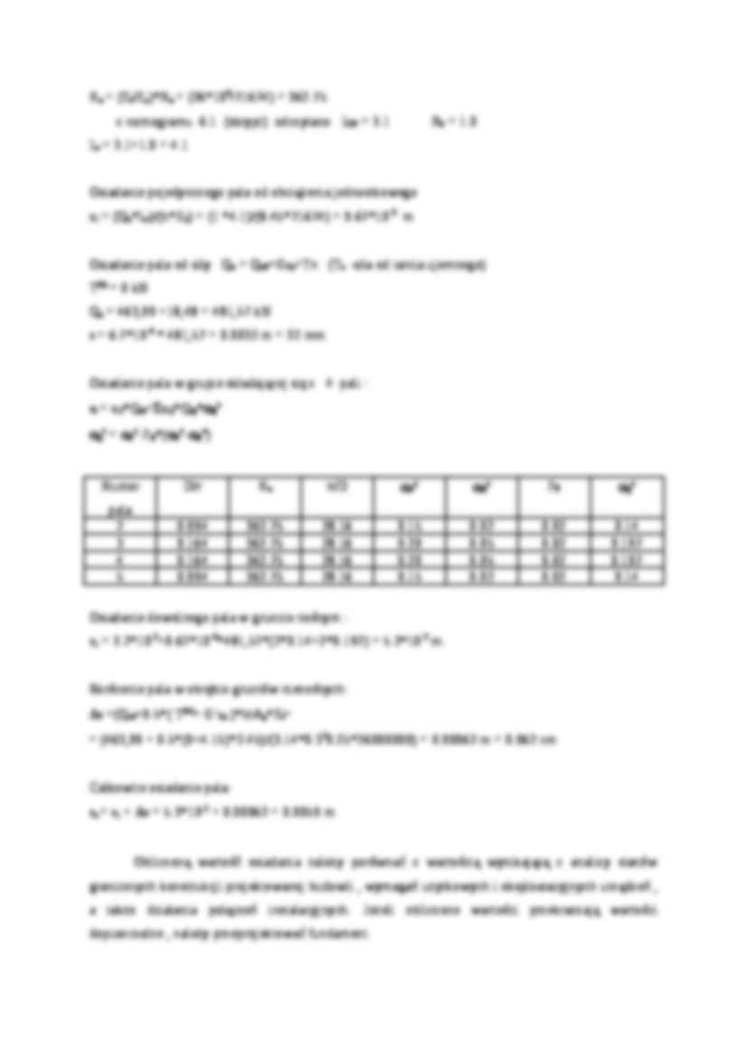 Obliczenie osiadania - ćwiczenia  - strona 2