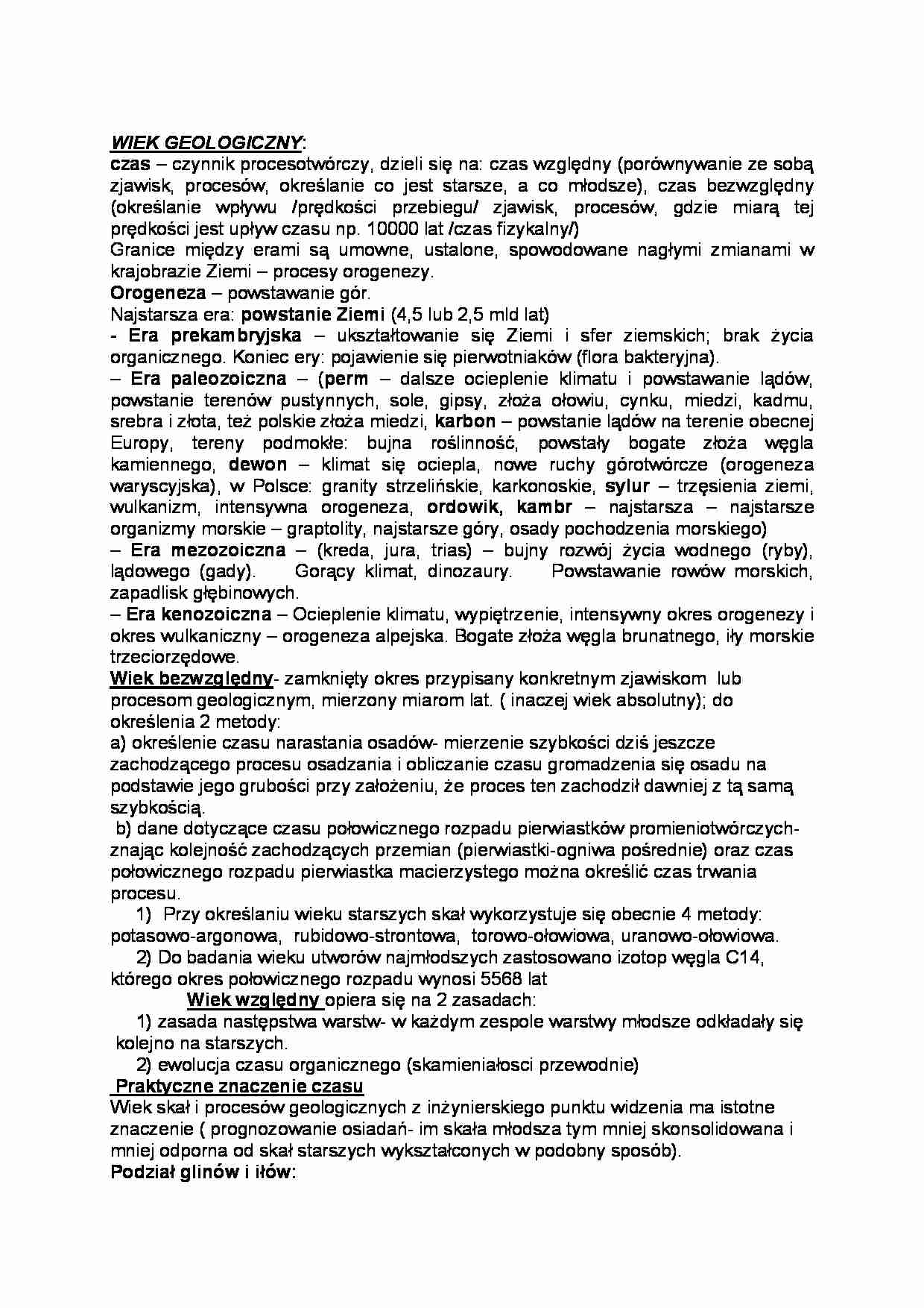 Wiek geologiczny - omówienie - strona 1