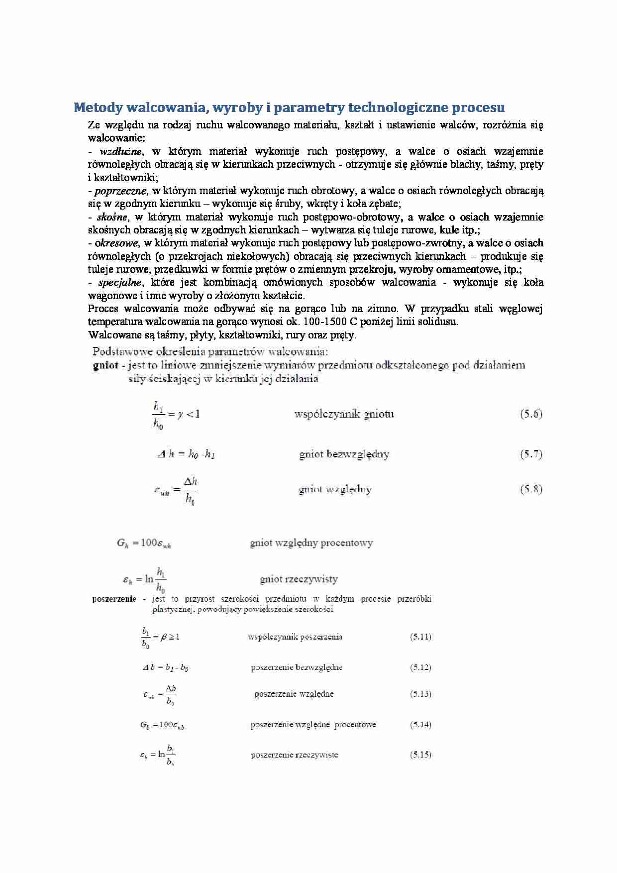 Metody walcowania - omówienie - strona 1