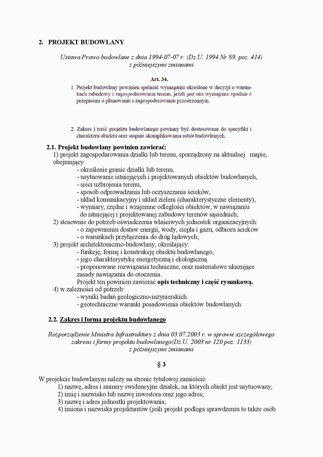 projekt budowlany - omówienie - strona 1
