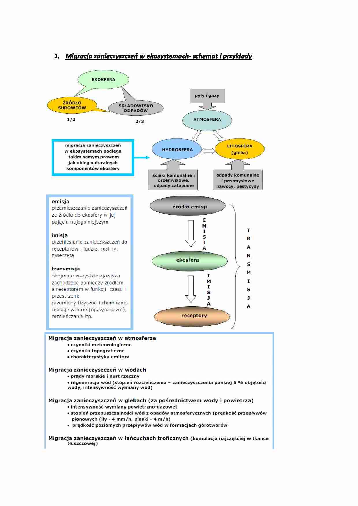 ekologia i ochrona przyrody - Opracowane zagadnienia - strona 1