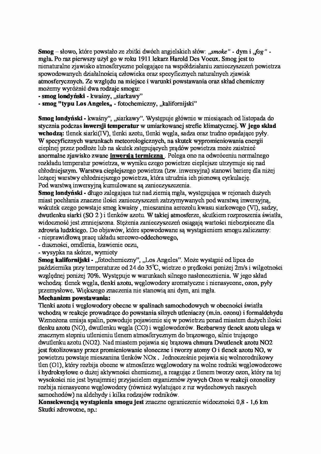 Smog - omówienie - inwersja termiczna - strona 1
