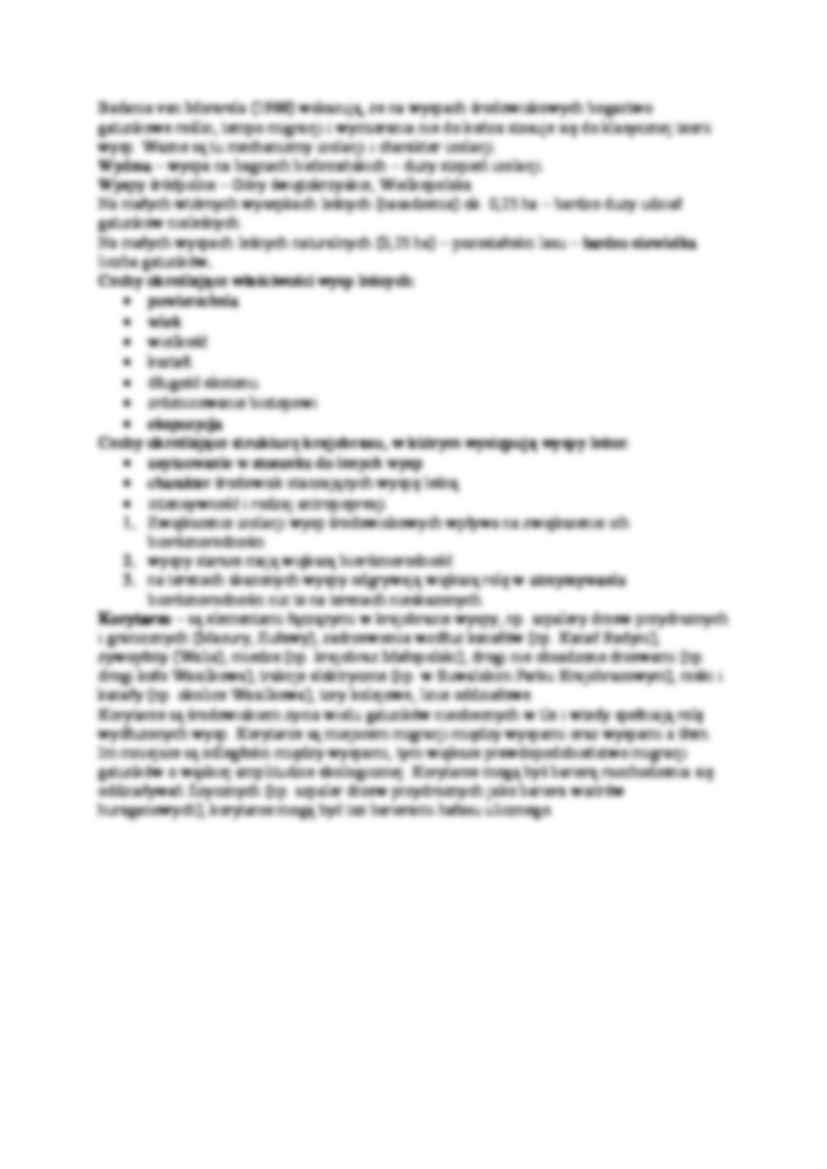 Model płatów i korytarzy w ujęciu biogeograficznej teorii wysp - omówienie - strona 2