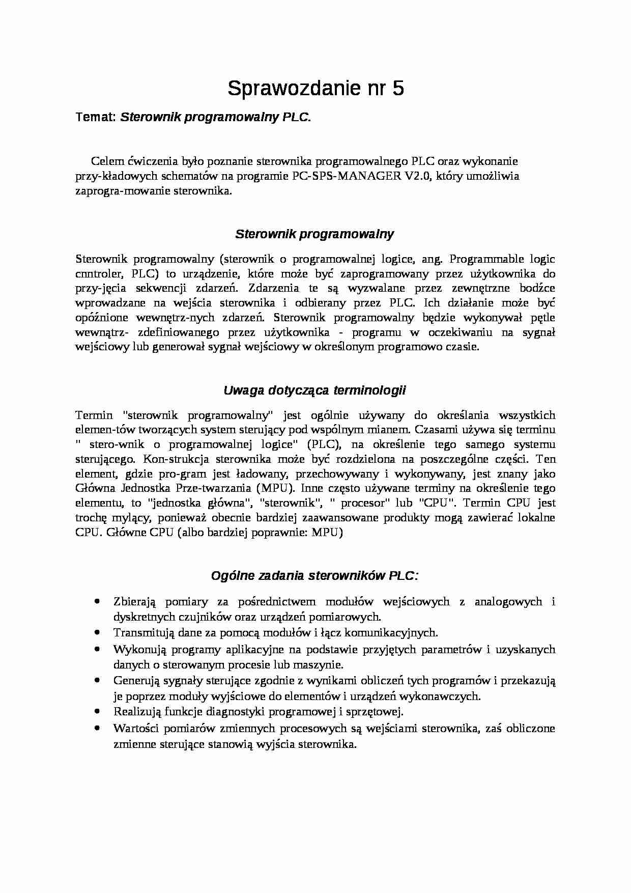Sterownik programowalny PLC - omówienie - strona 1
