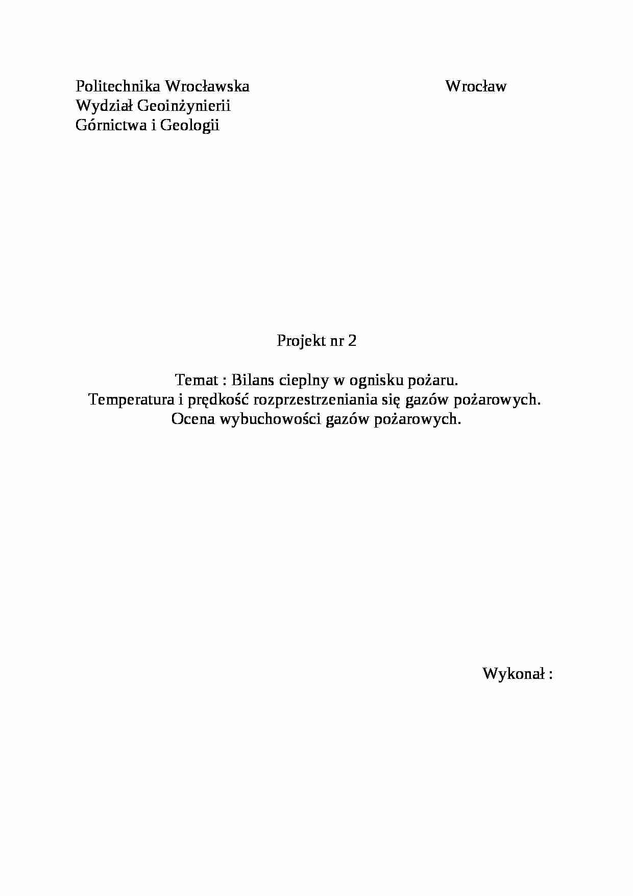 Bilans cieplny w ognisku - wykład - strona 1
