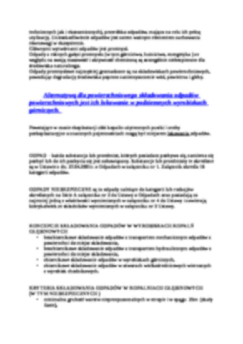 Gospodarka odpadami w zakładach górniczych w polskim górnictwie rud miedzi - strona 2