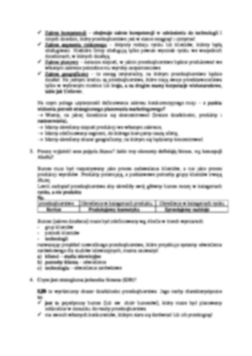 Strategia w biznesie - pytania i odpowiedzi - strona 2
