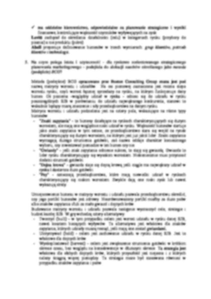Strategia w biznesie - pytania i odpowiedzi - strona 3
