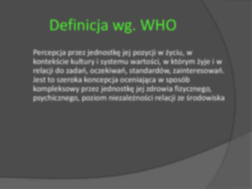 Jakość życia osób przewlekle chorych - prezentacja studenta - strona 2