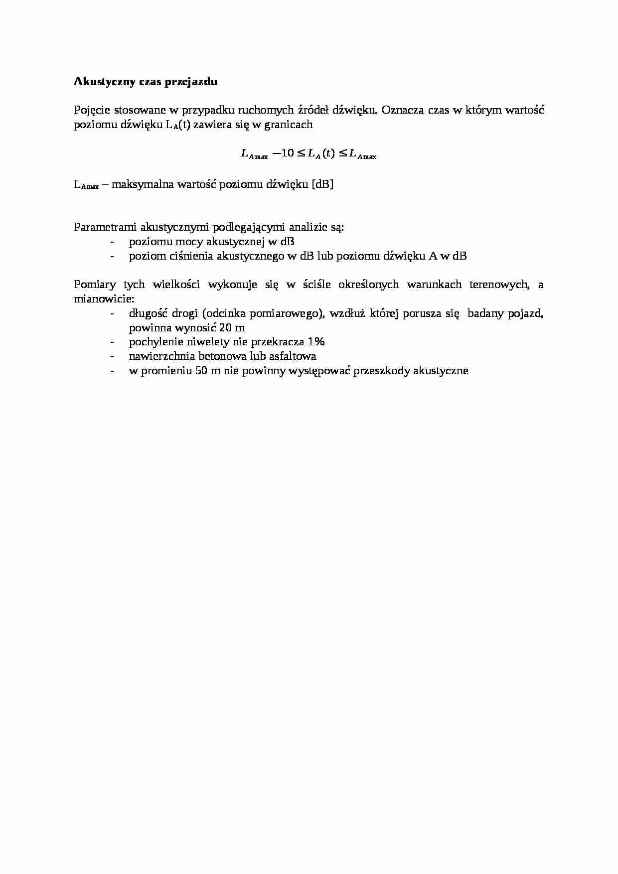 Akustyczny czas przejazdu- opeacowanie - strona 1