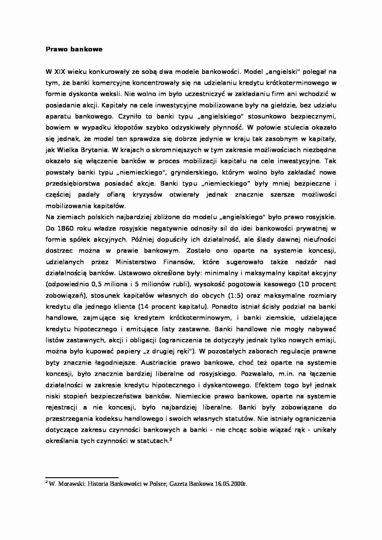 Prawo bankowe- opracowanie - strona 1