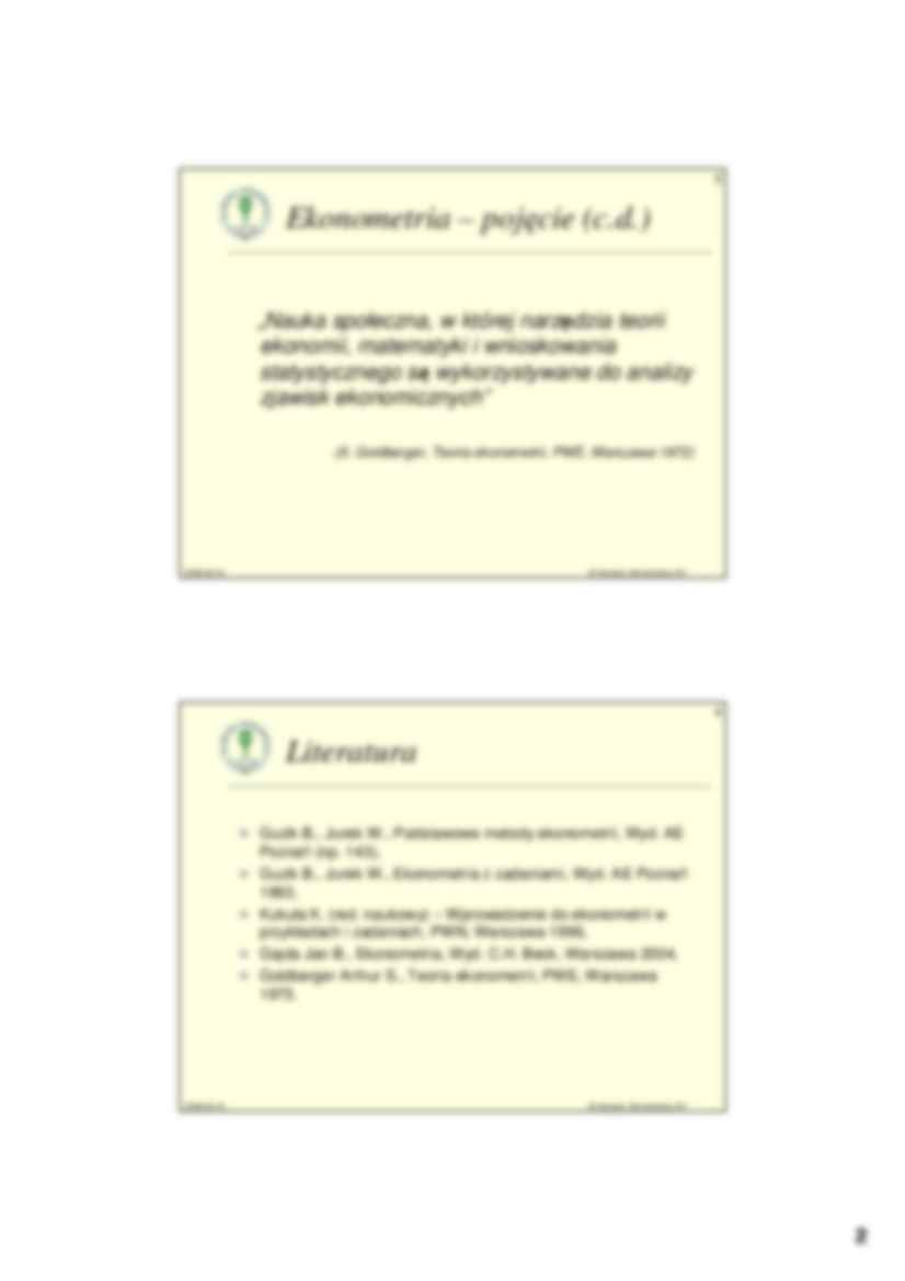 Ekonometria- wstęp - strona 2