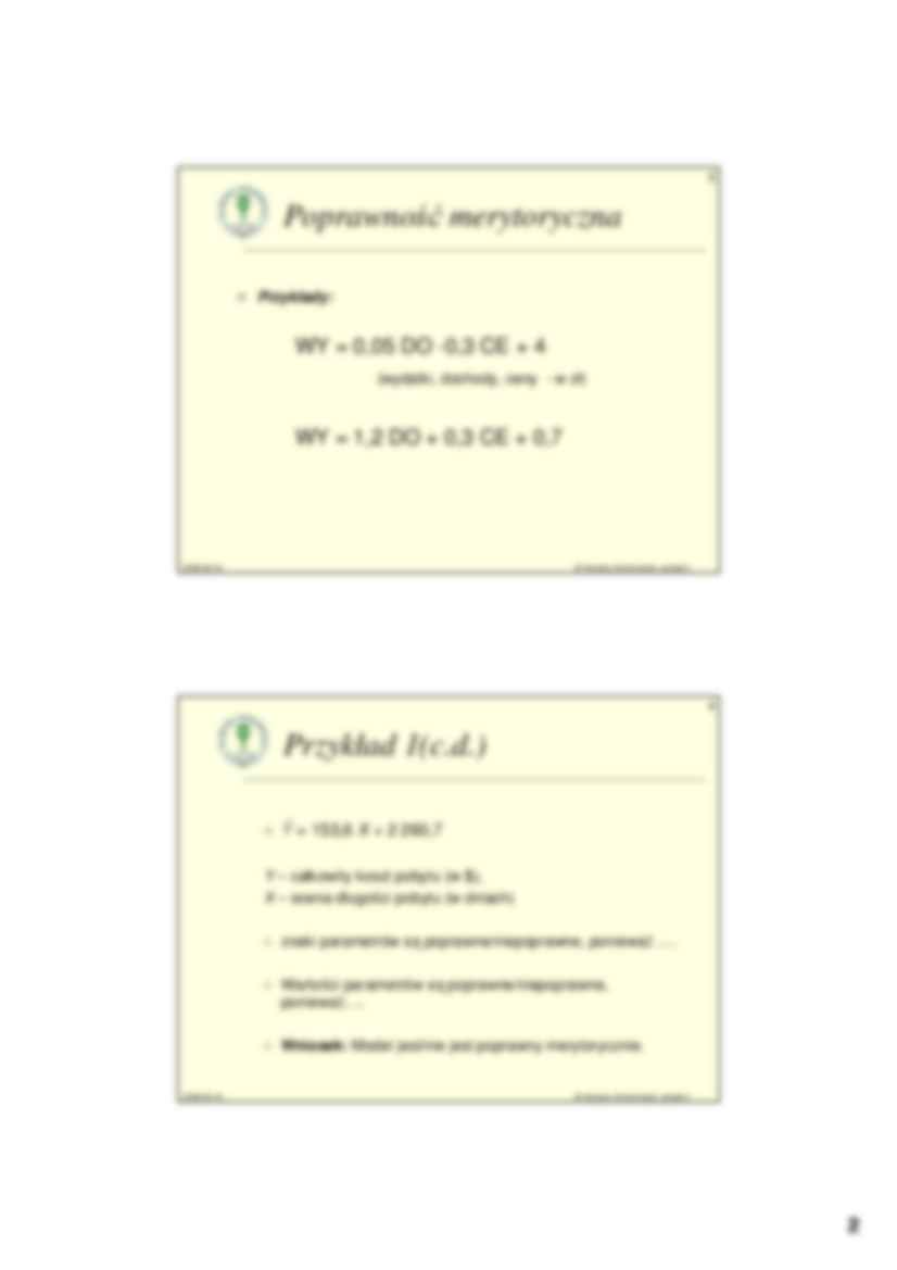 Ekonometria- wykład 2 - strona 2