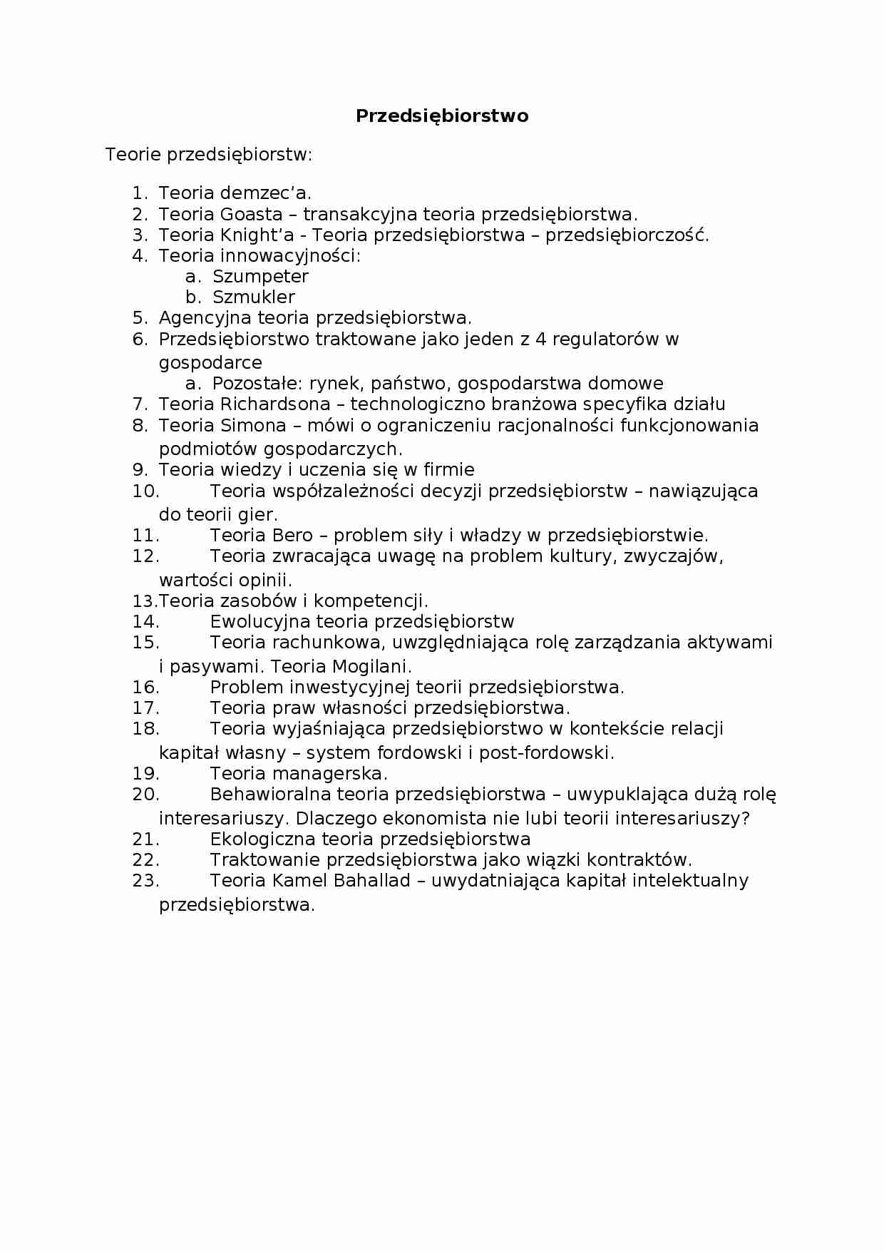 Przedsiębiorstwo- opracowanie - strona 1