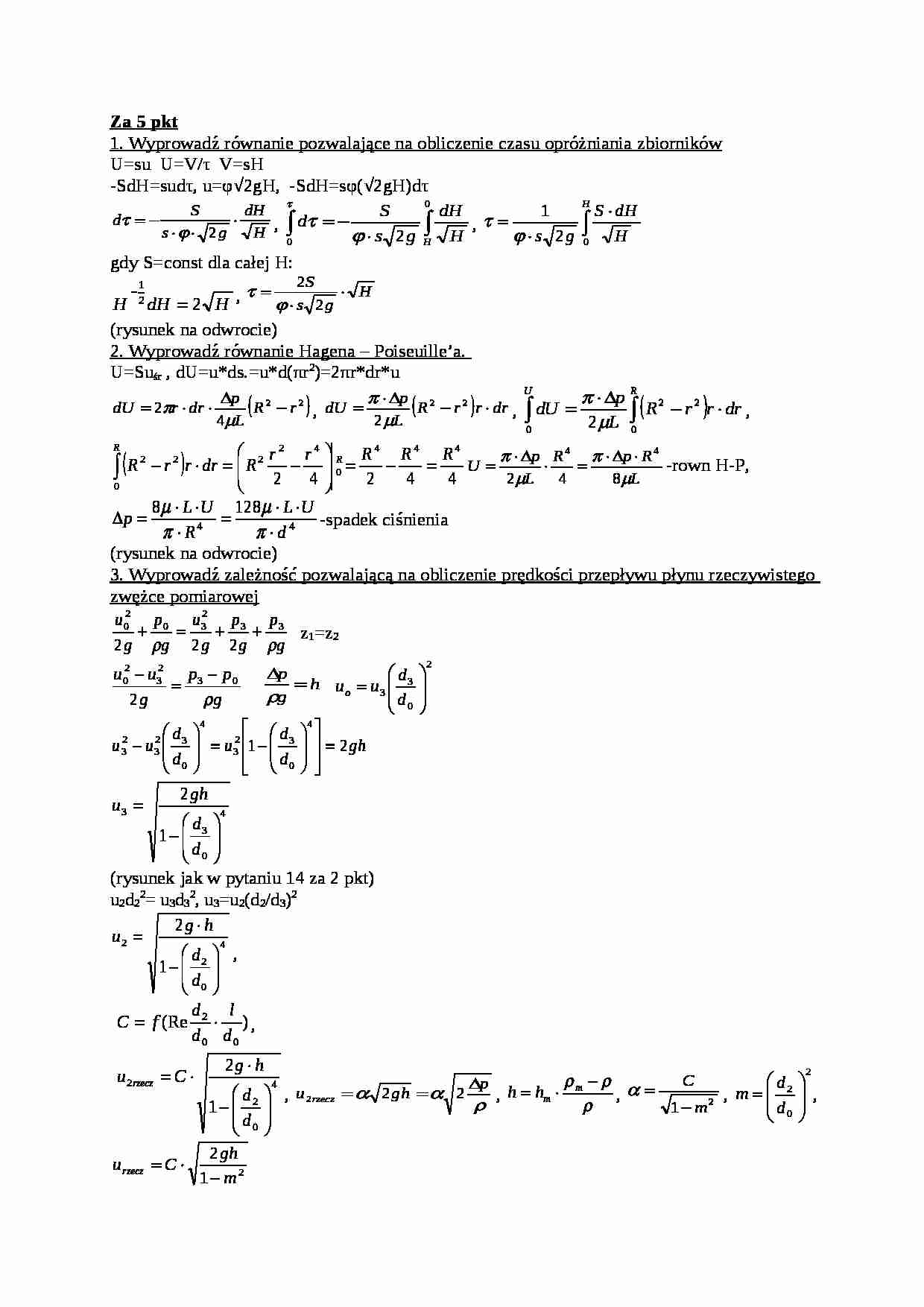 Bioprocesy - test - czas opóźnienia zbiorników - strona 1