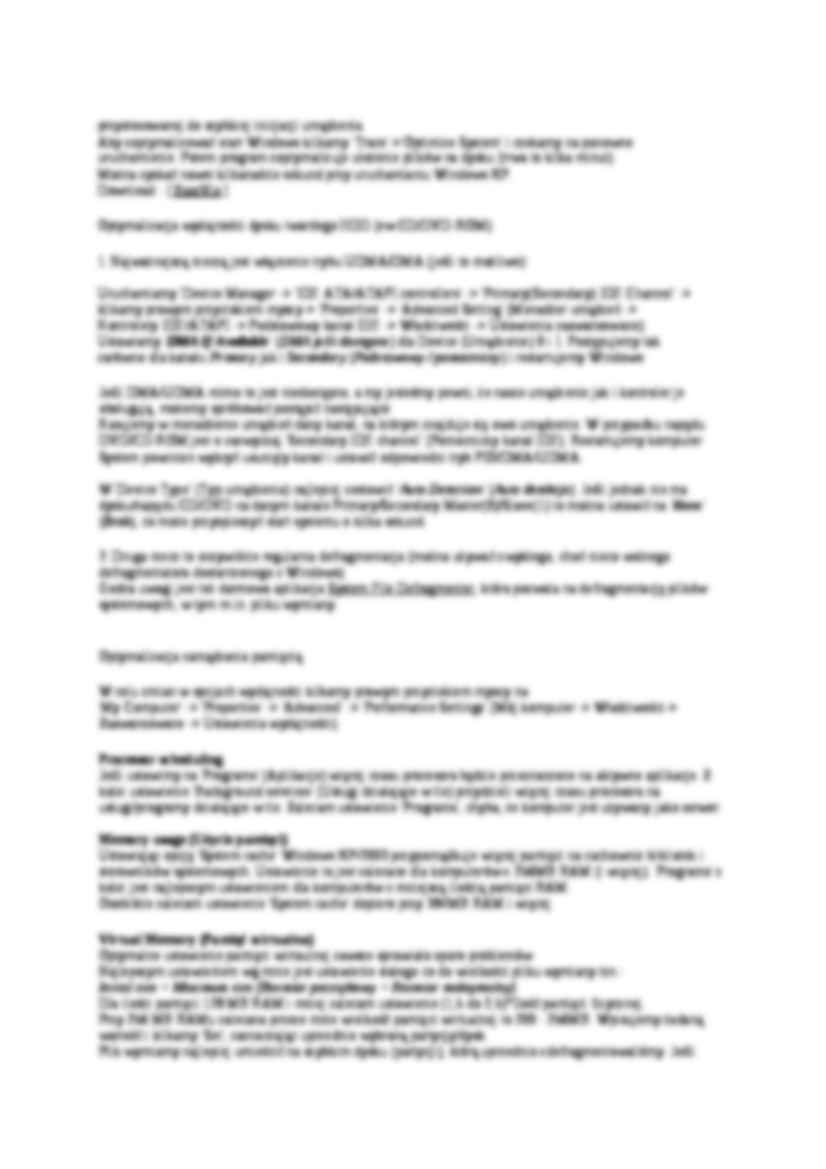 Kilka Sposobów Na Szybszy Windows XP - wykład - strona 3