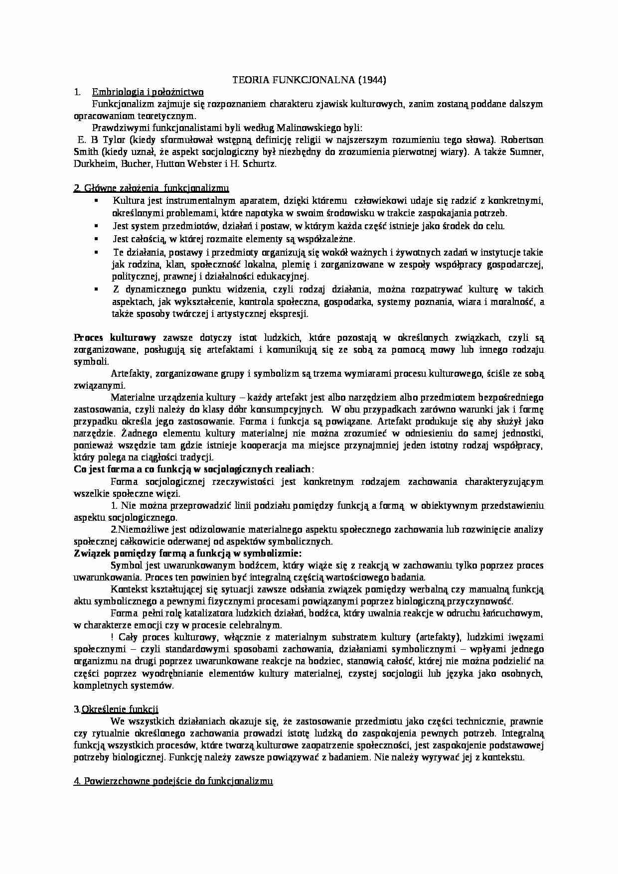 Teoria funkcjonalna - wykład - strona 1