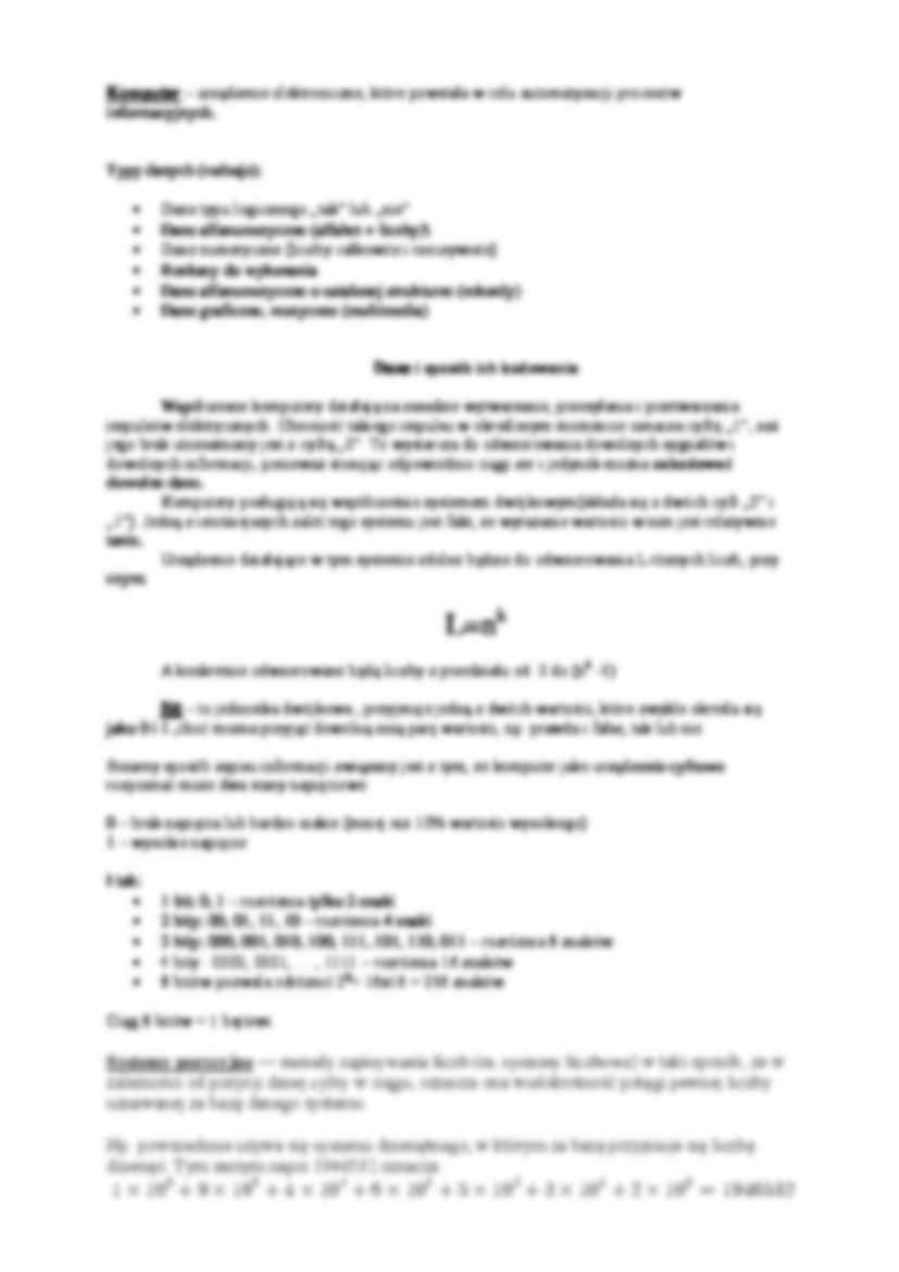 wykłady z informatyki u dr Tadeusza Wilusza - strona 2