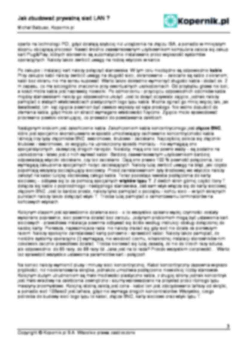 Prywatna sieć LAN - wykład - strona 3