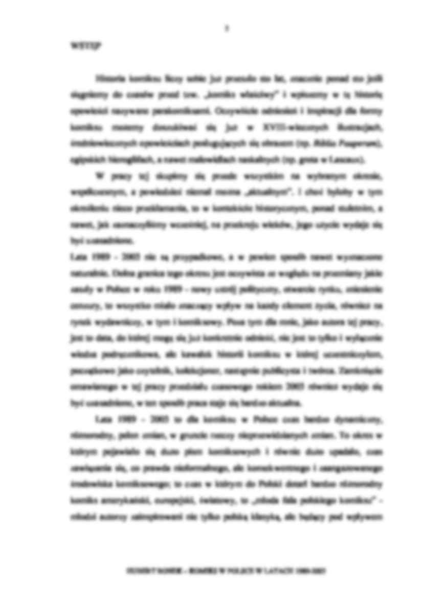 Ronek Hubert - Komiks w Polsce w latach 1989 - 2003 i jego wartosci edukacyjne - opracowanie - strona 3