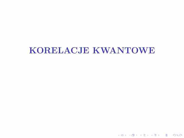 Wykład - korelacje kwantowe - strona 1