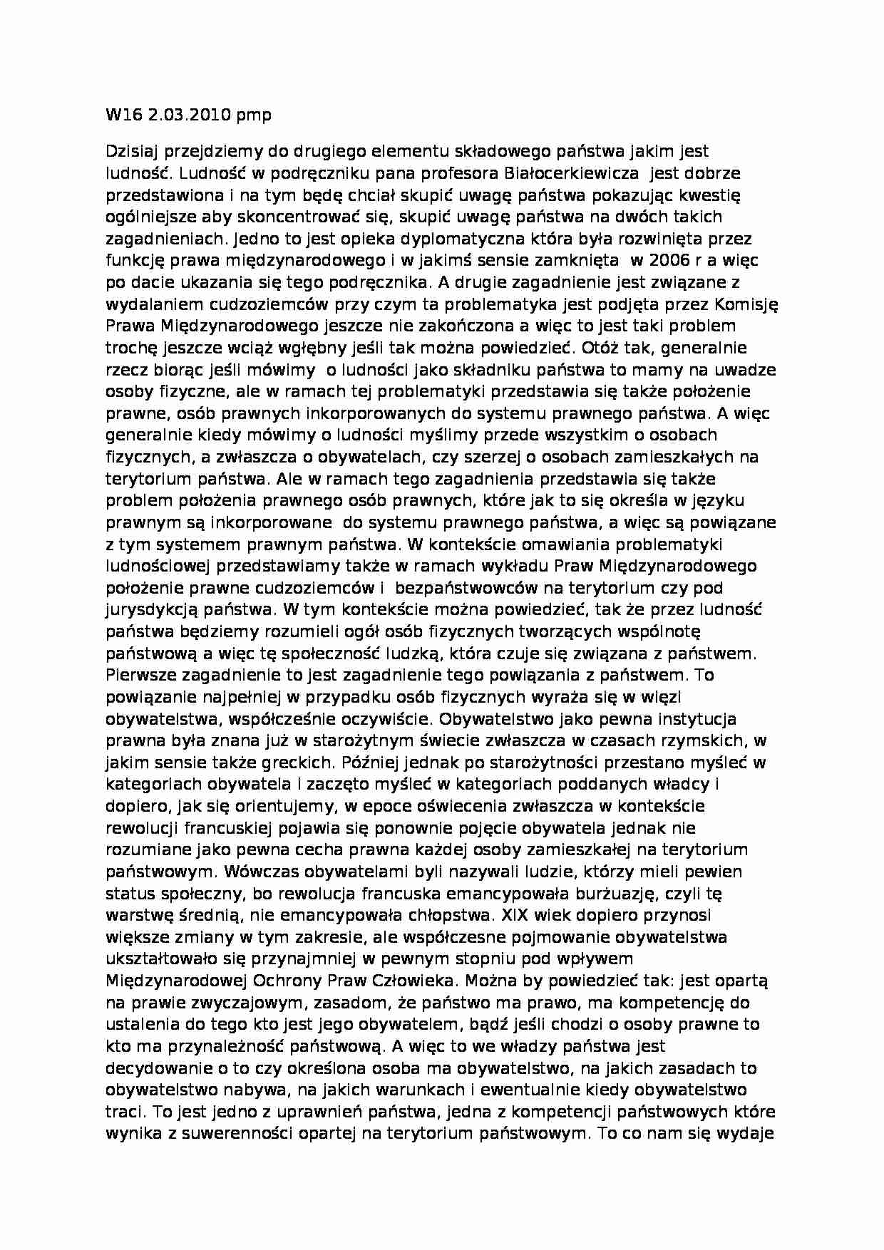 Prawo międzynarodowe publiczne - wykład - Konwencja Haska - strona 1