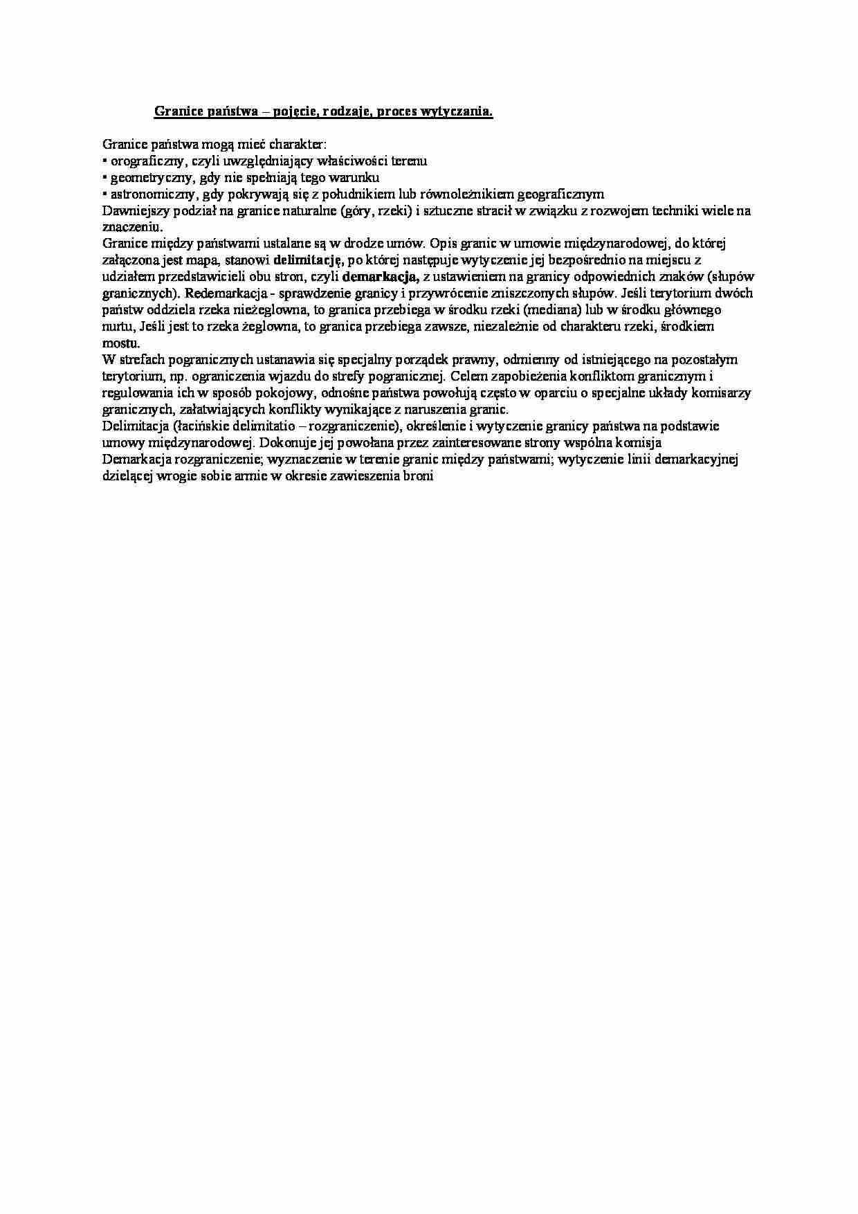 Wykład - Granice państwa - strona 1