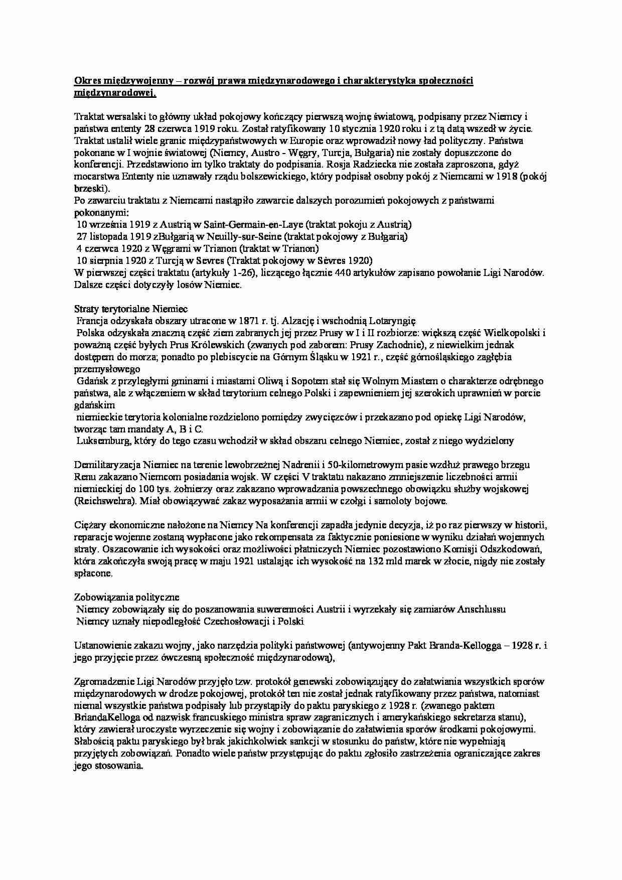 Wykład - Okres międzywojenny - strona 1