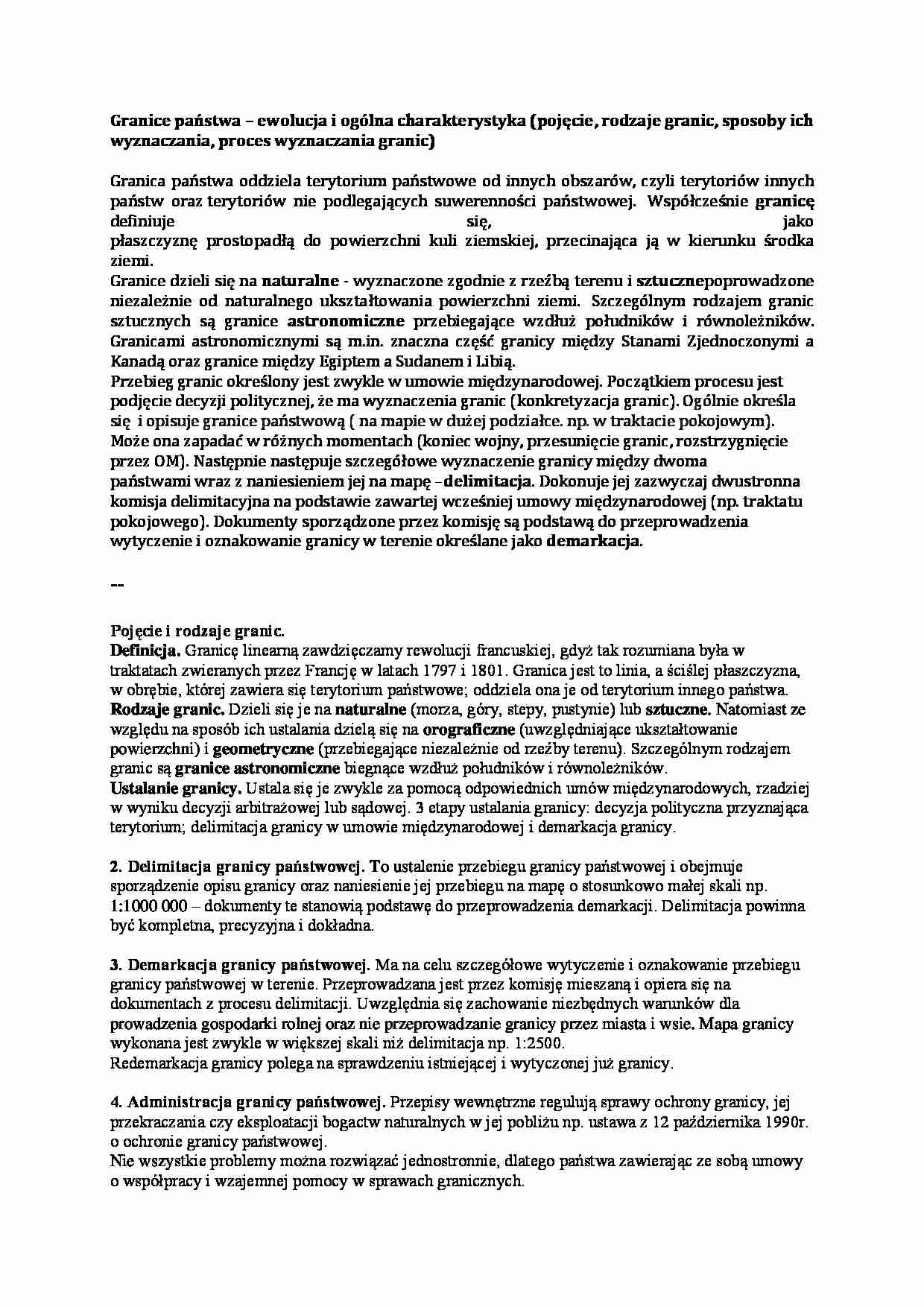 Wykład - Granice państwa - strona 1