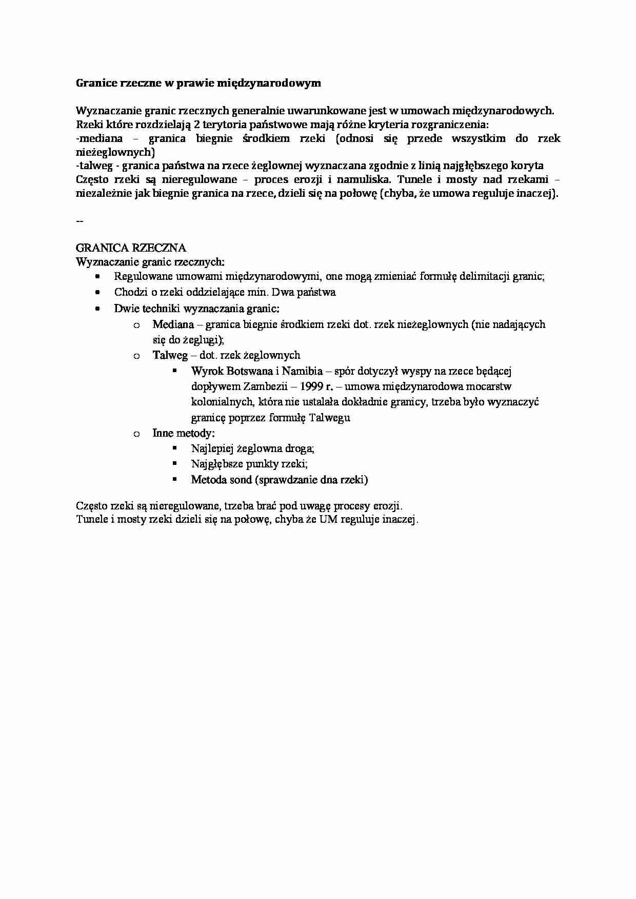 Wykład - Granice rzeczne w prawie międzynarodowym - strona 1