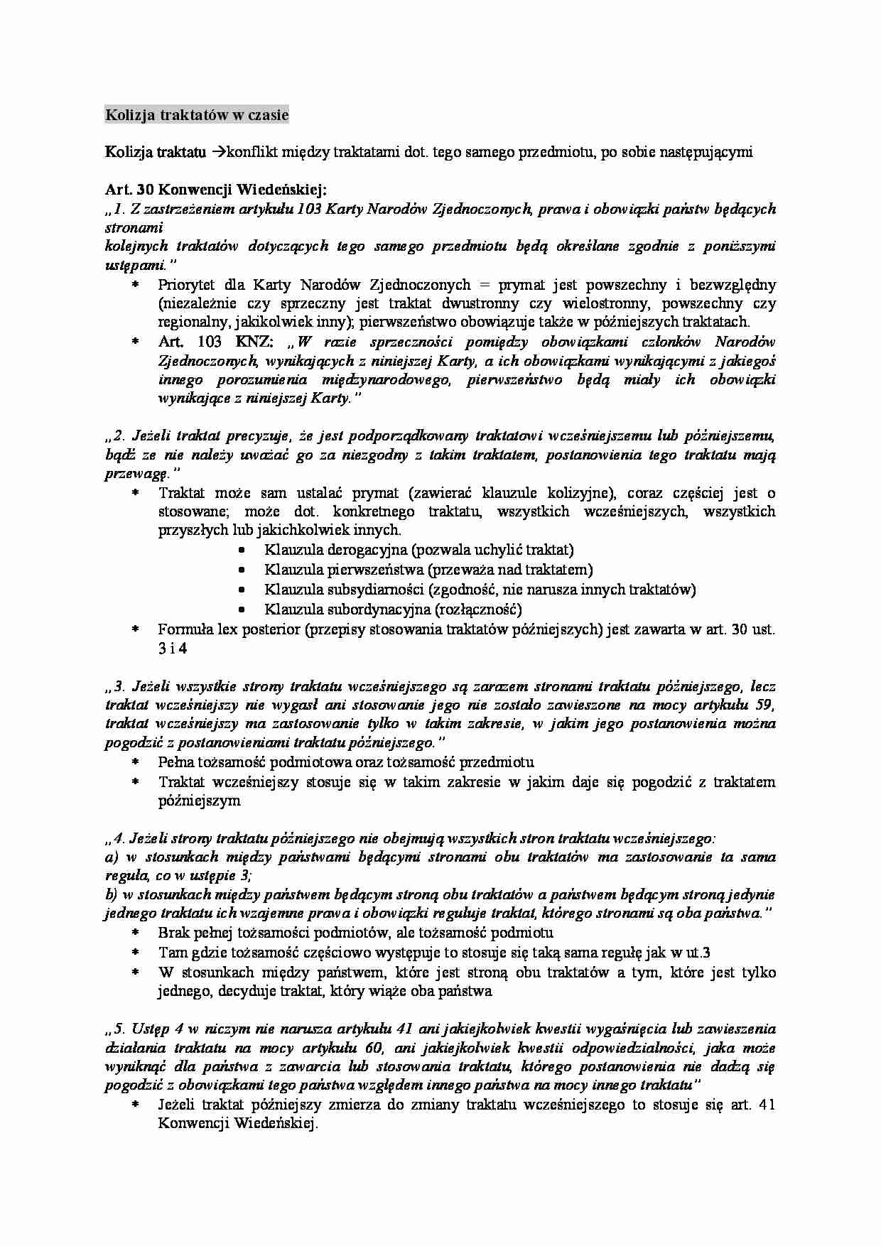Wykład - Kolizja traktatów w czasie - strona 1