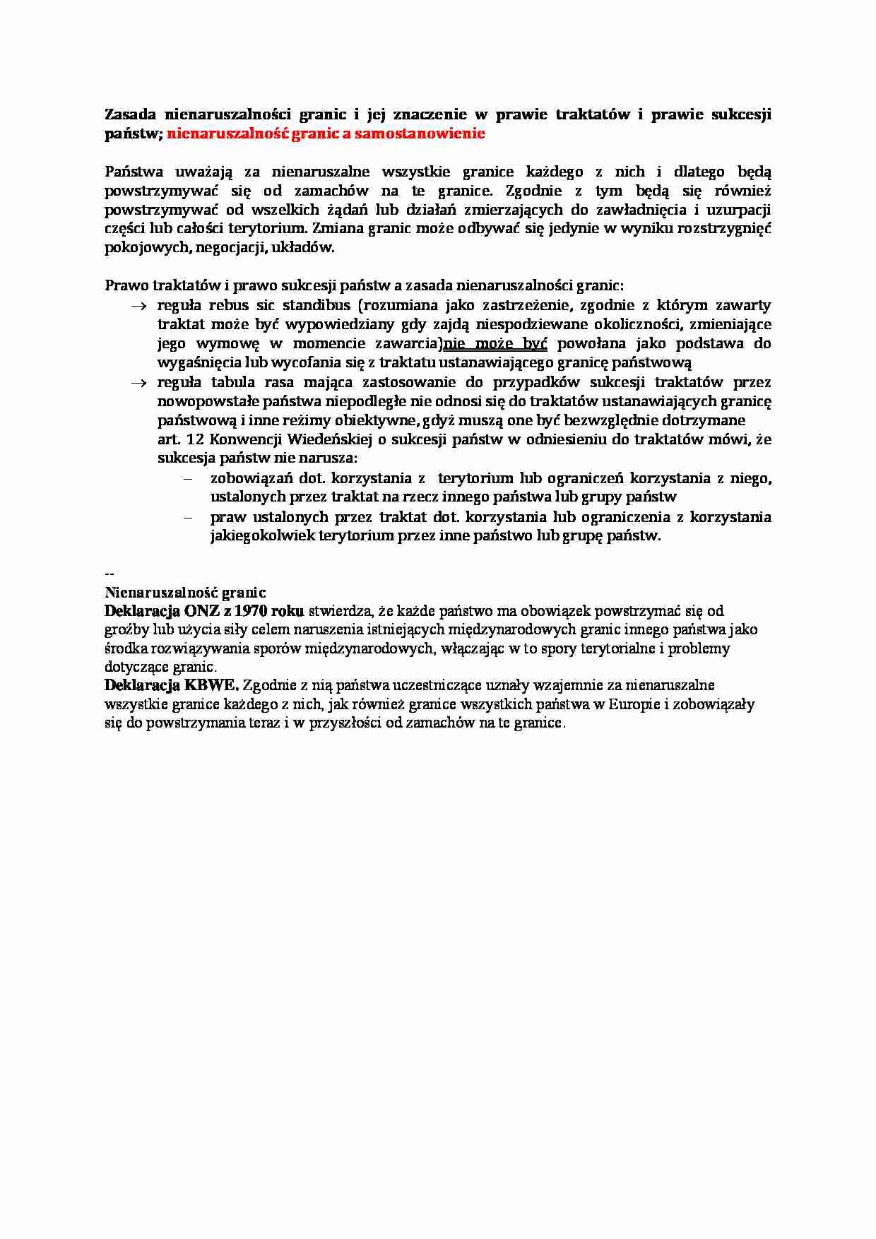 Wykład - nienaruszalność granic - strona 1