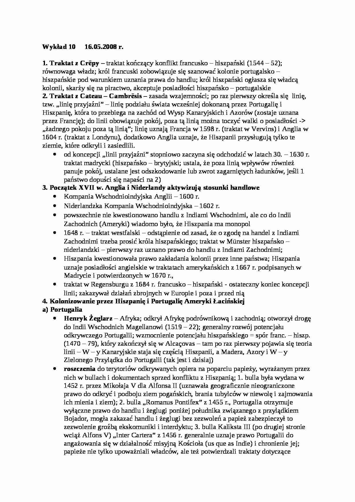 Wykład - Traktat z Crēpy - strona 1