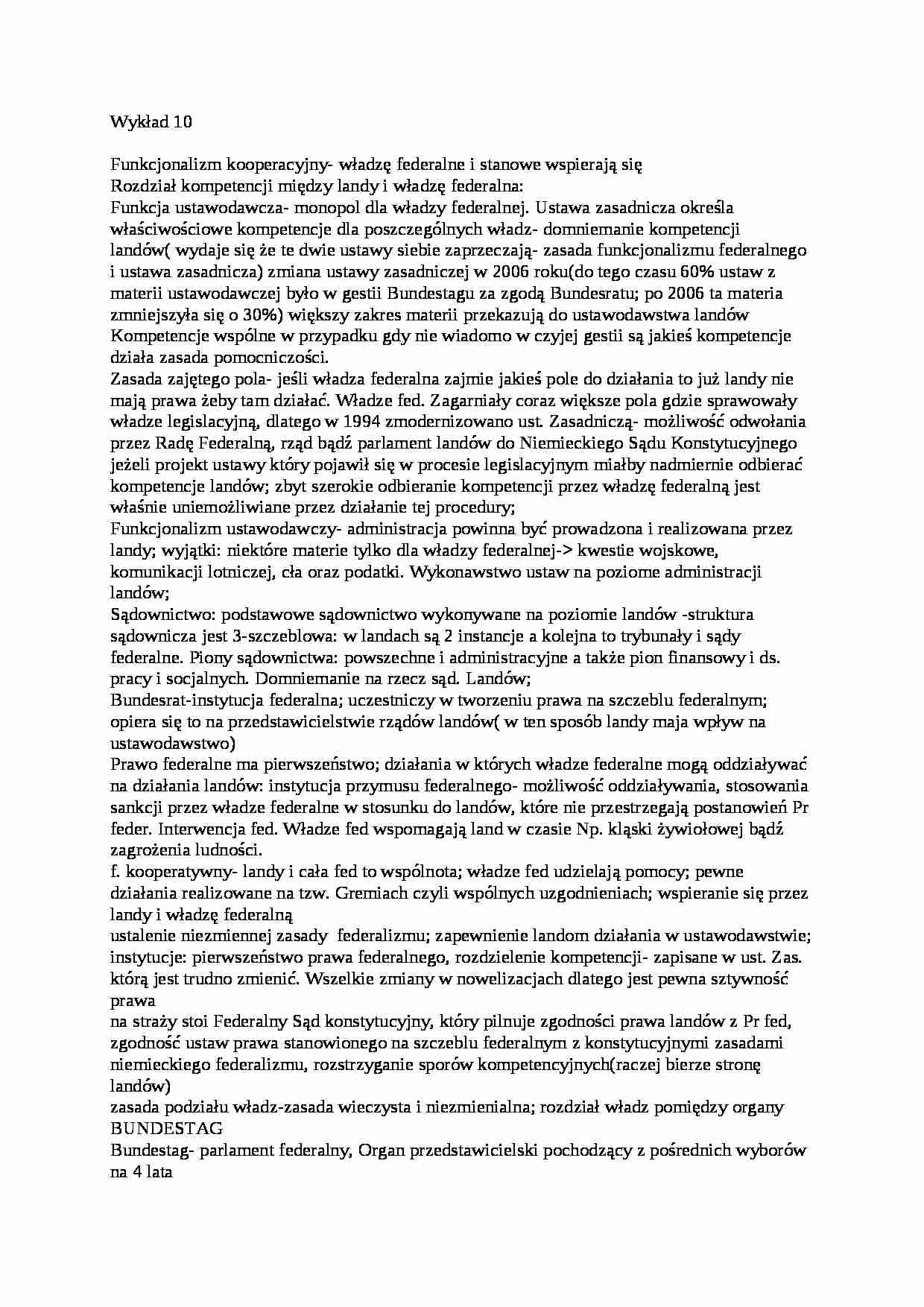 system Niemiec - wykład - strona 1