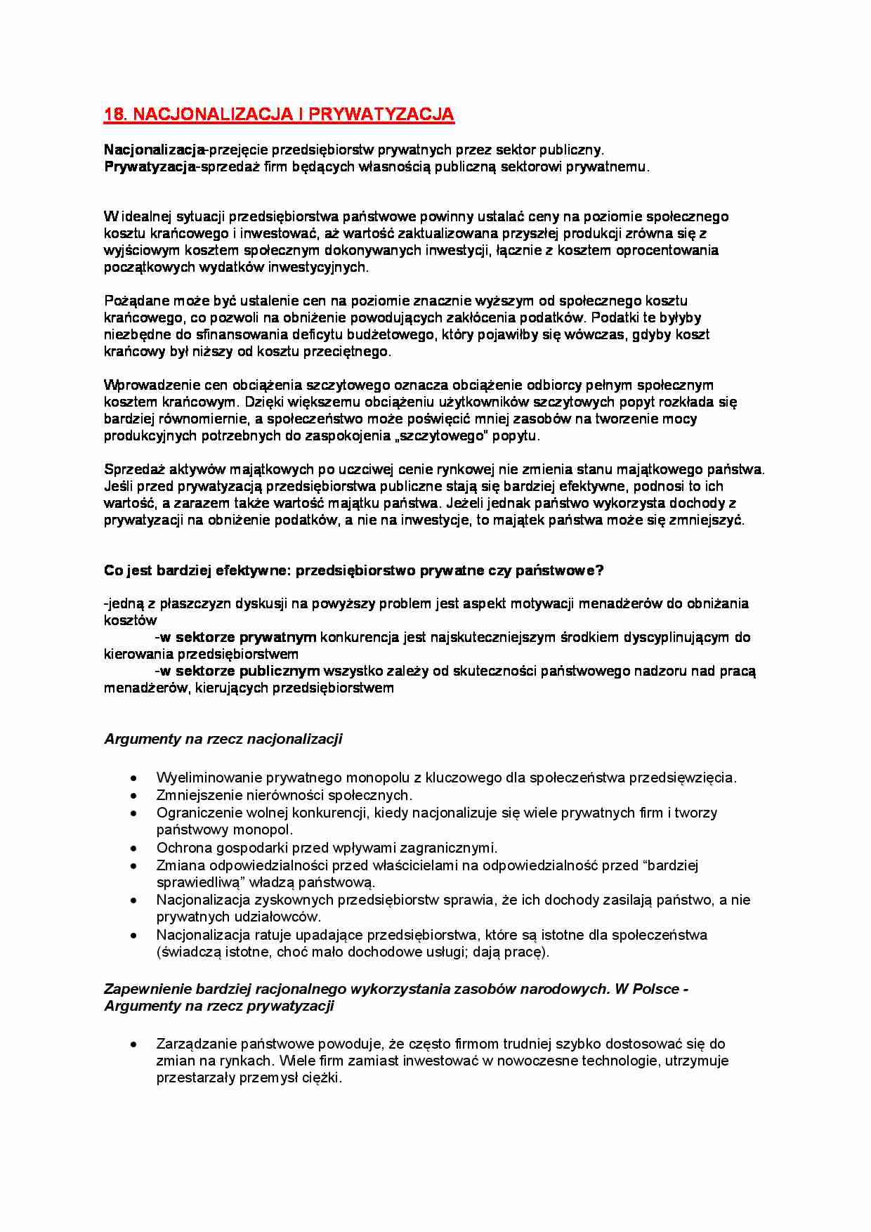 Wykład - nacjonalizacja i prywatyzacja - strona 1