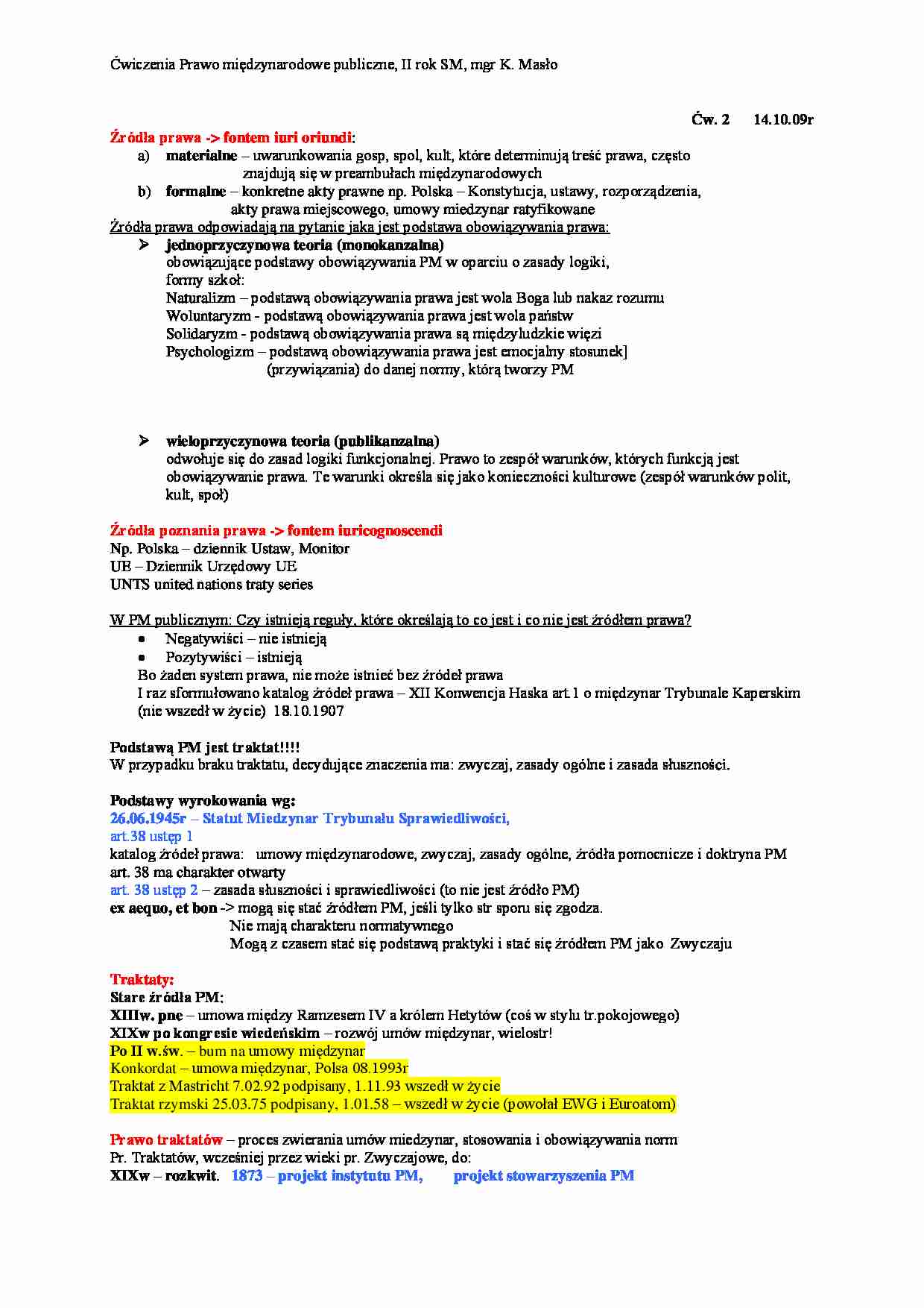 Źródła prawa - wykład - strona 1