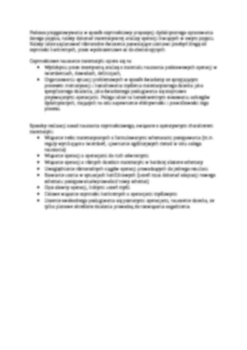 Czynnościowe nauczanie matematyki - referat - strona 2