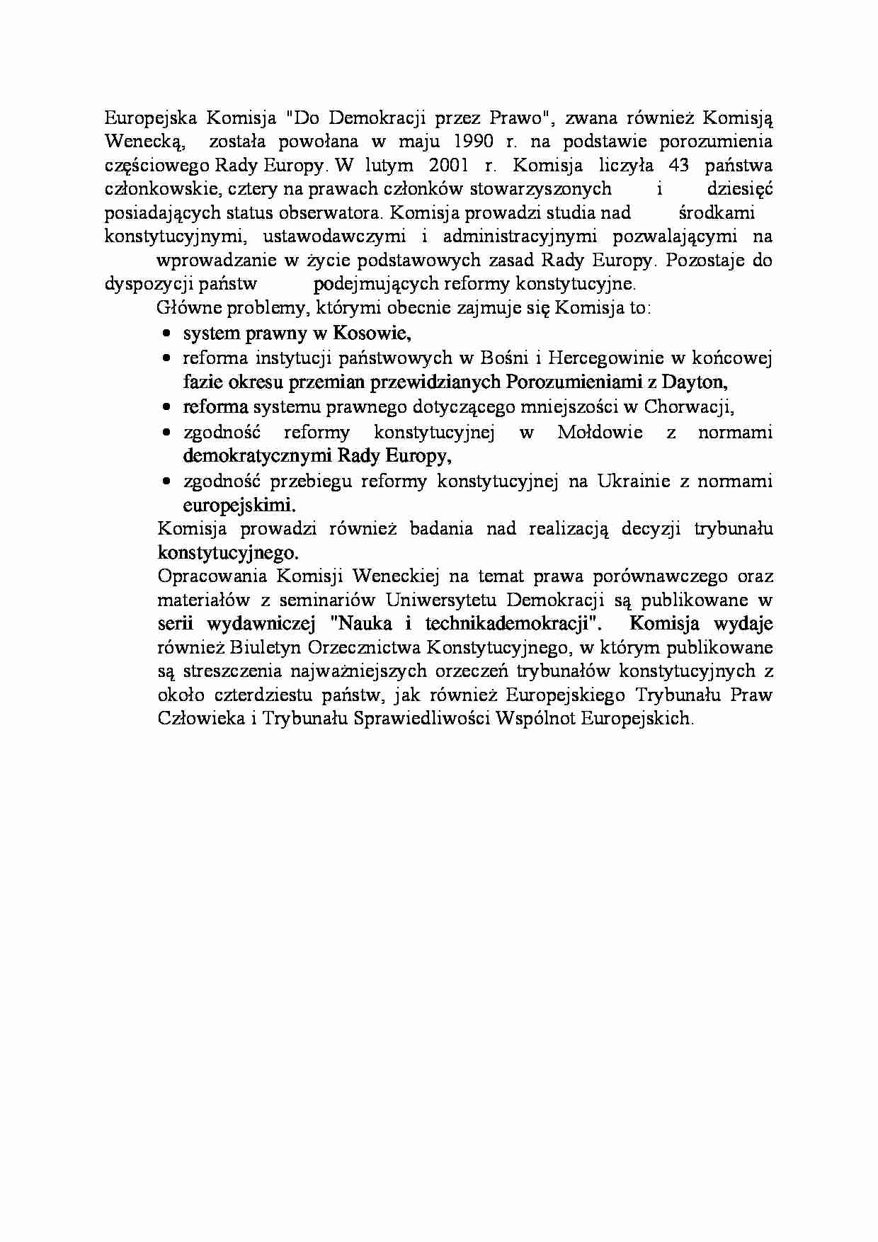 Komisja wenecka - wykład - strona 1