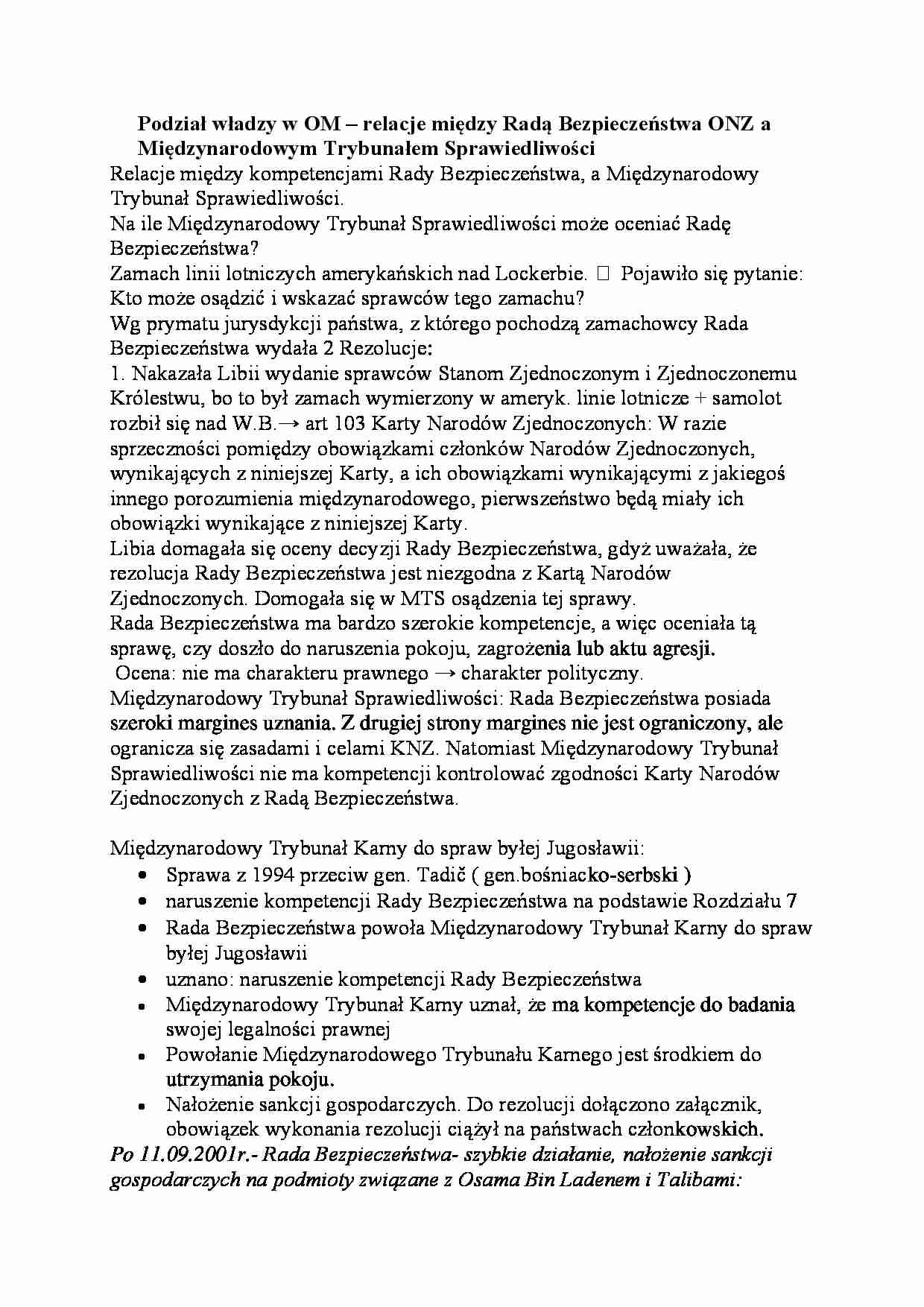 Podział władzy w OM - wykład - strona 1