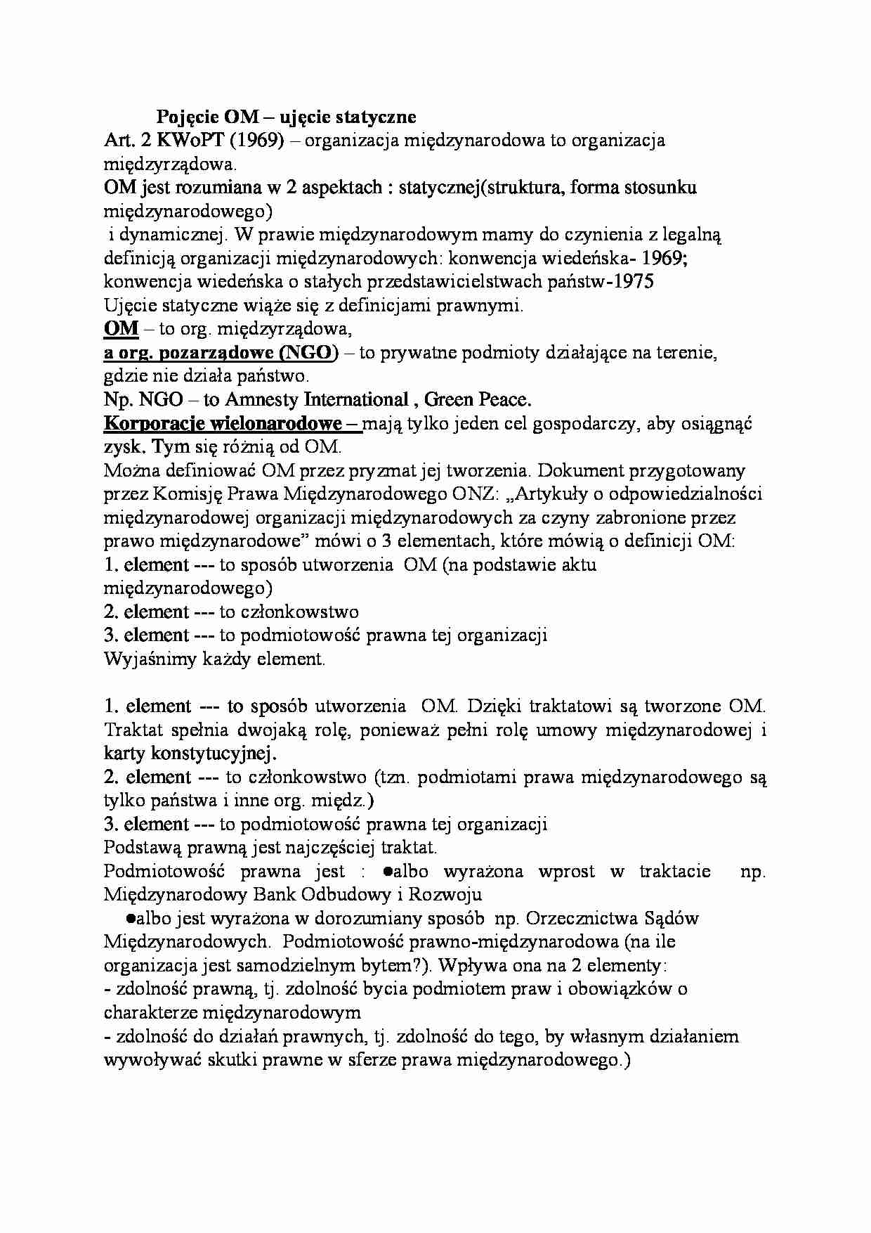 Pojęcie OM - ujęcie statyczne - wykład - strona 1