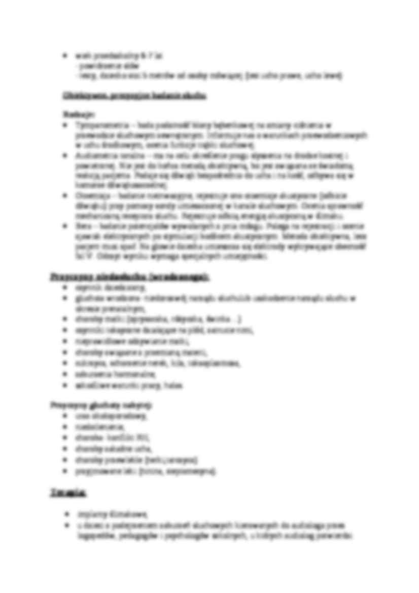 uszkodzenia słuchu-notatki z wykładów - strona 2