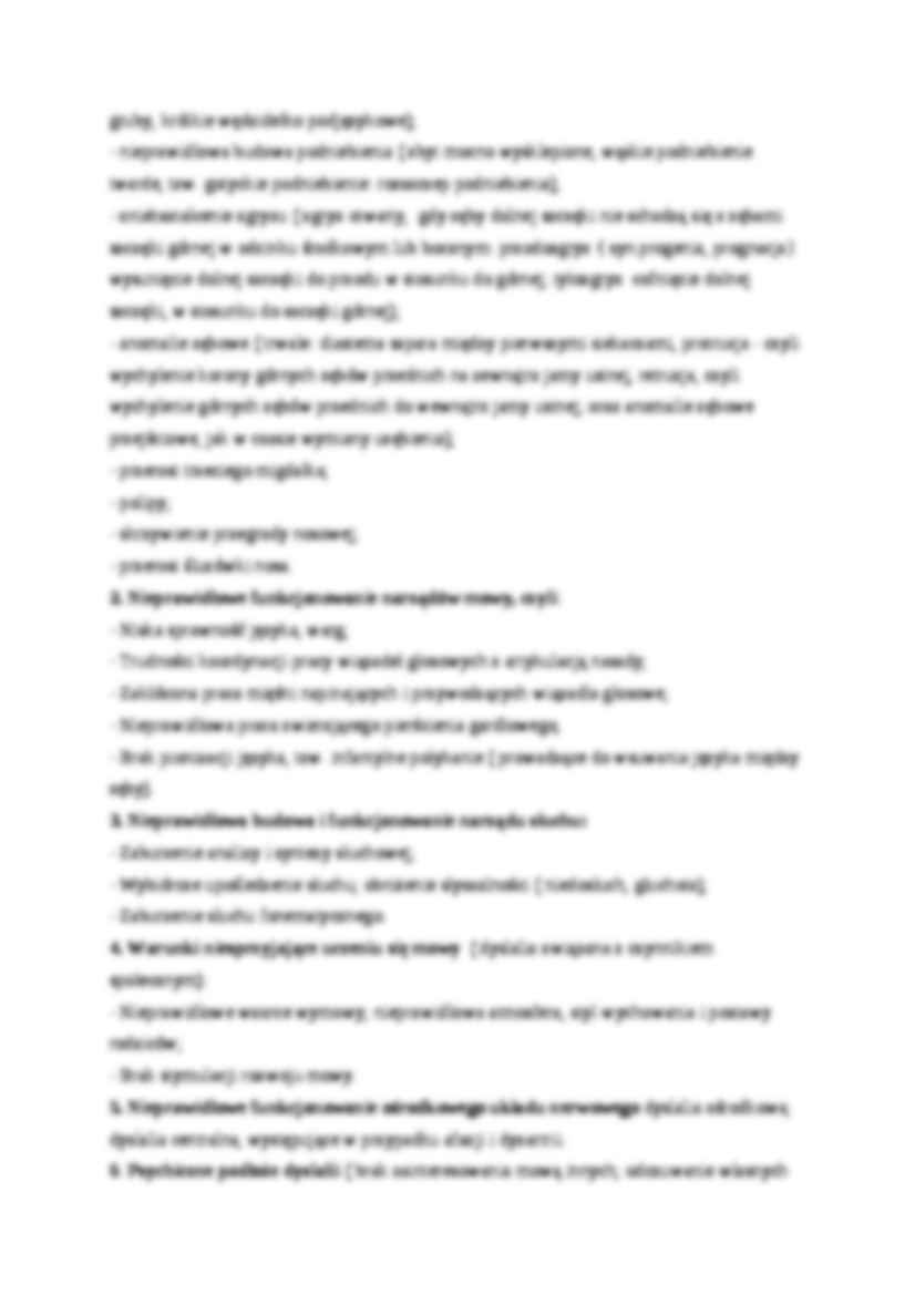 dyslalia, jąkanie - wykłady - strona 2