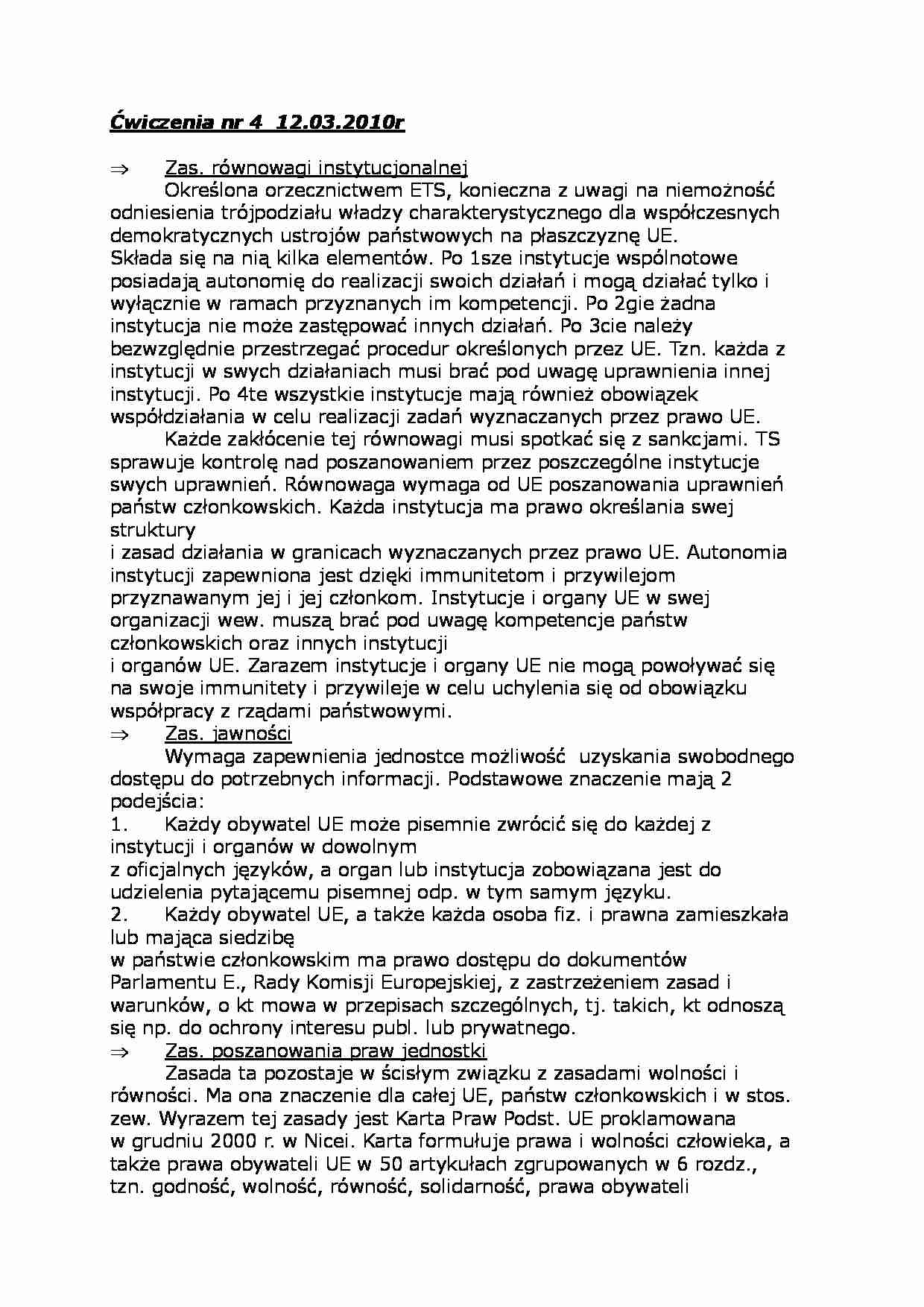 Zasada równowagi instytucjonalnej - wykład - strona 1