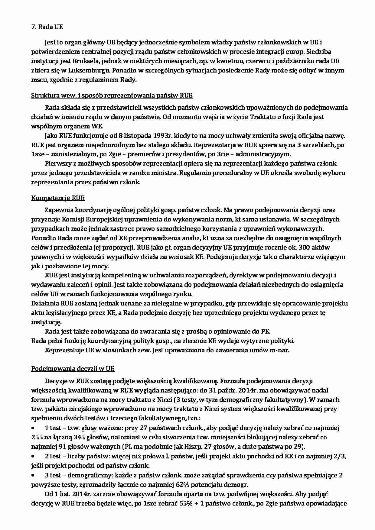 Rada UE - wykład - strona 1