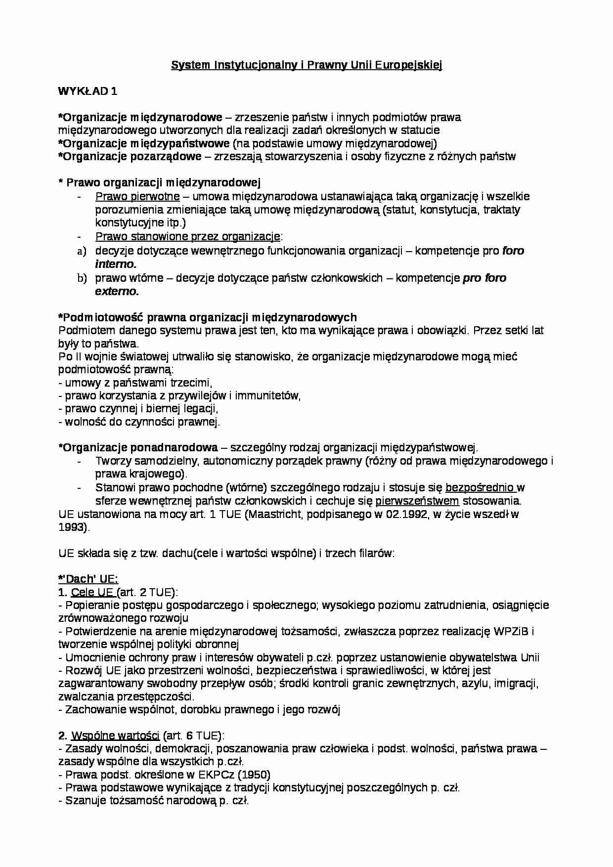 Wykład - wprowadzenie do przedmiotu - strona 1