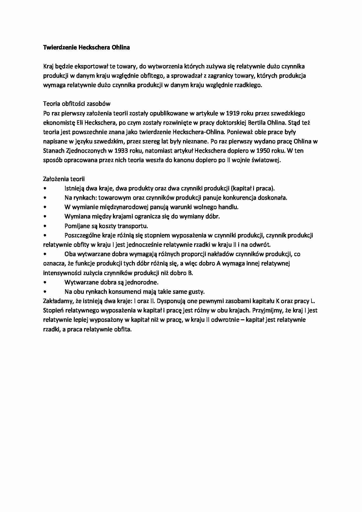 Twierdzenie Heckschera Ohlina - wykład - strona 1