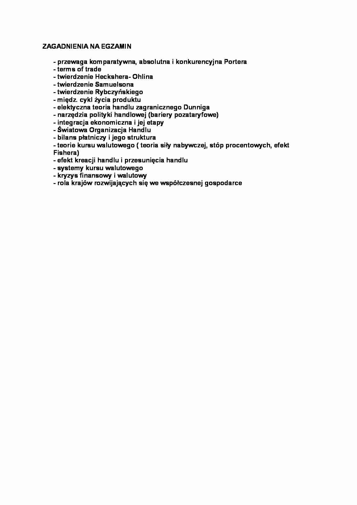 Zagadnienia na egzamin - strona 1
