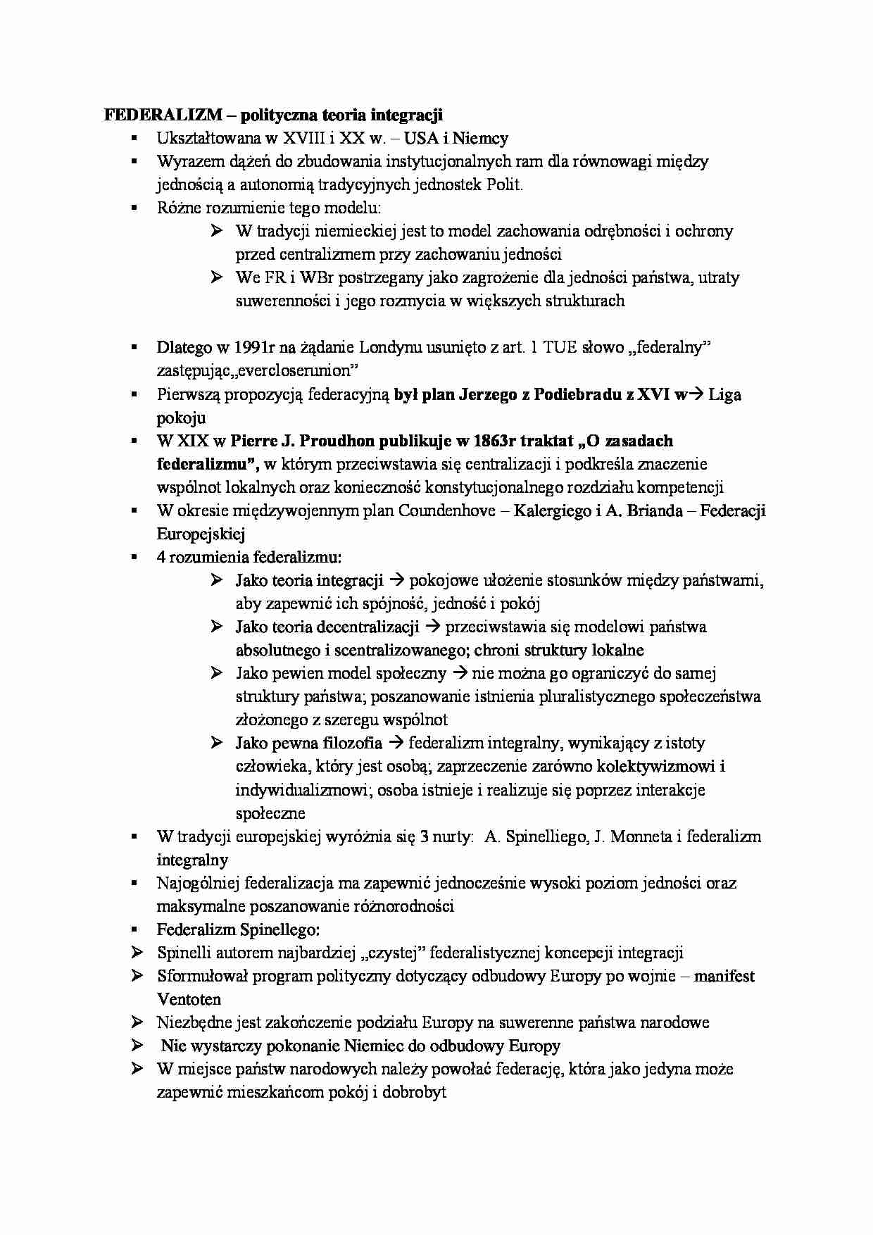 federalizm - wykład - strona 1