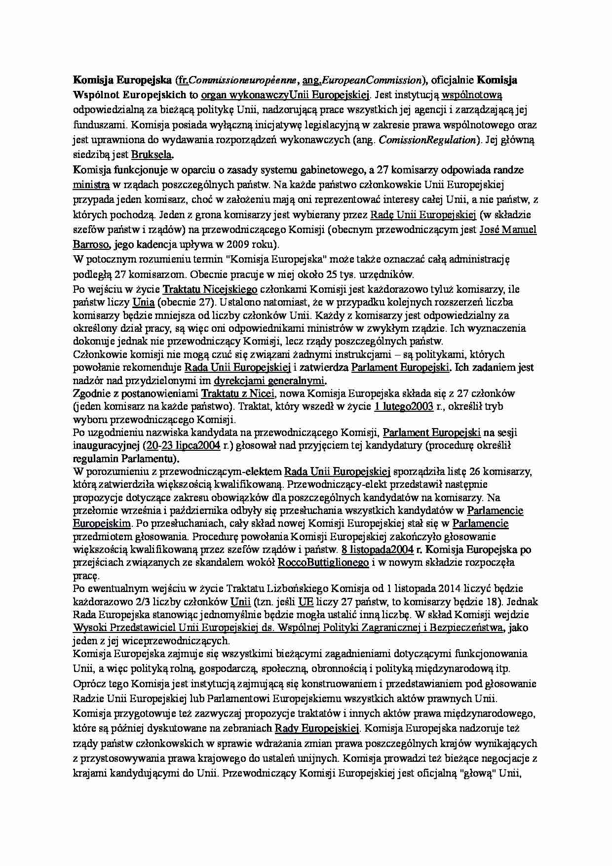 Wykład - komisja europejska - strona 1