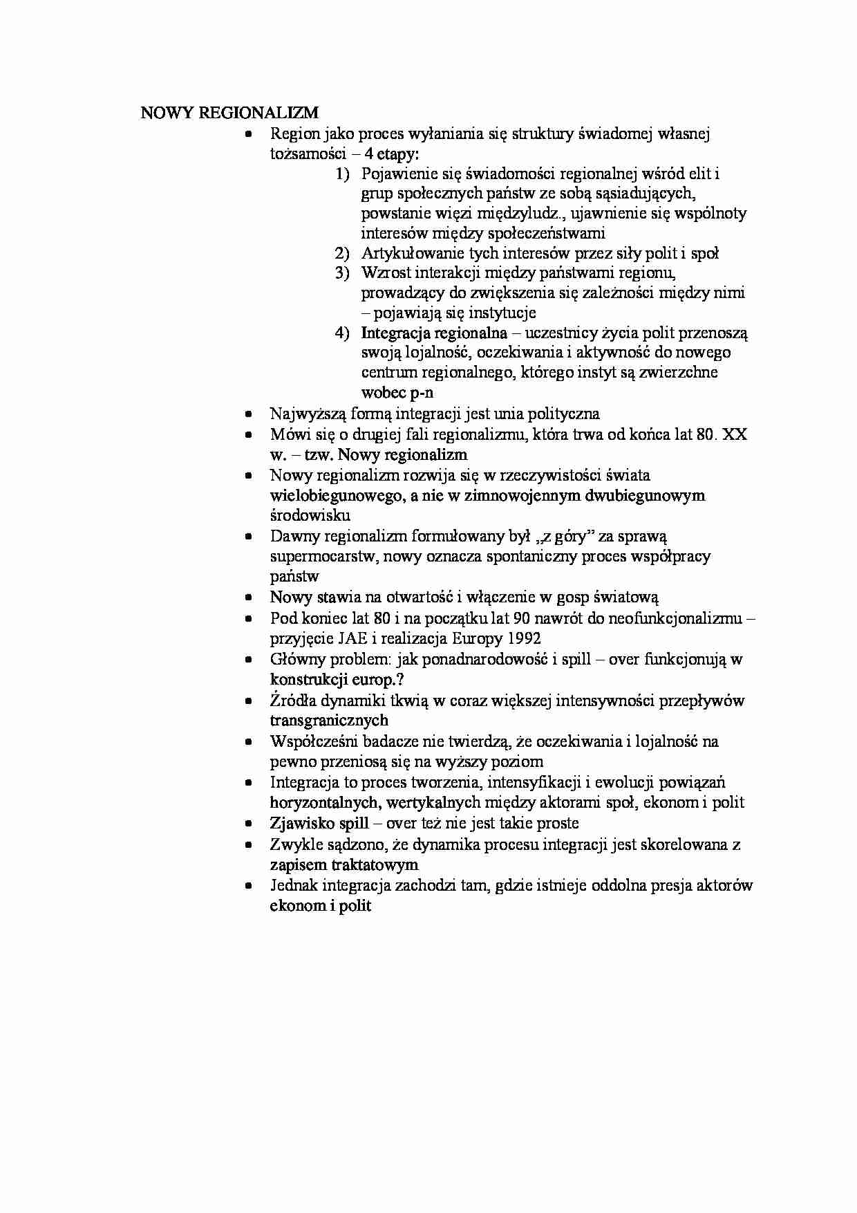 nowy regionalizm - wykład - strona 1